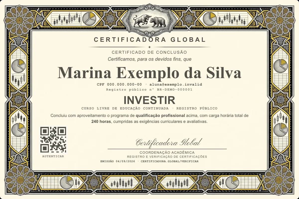 Capa do curso Investir