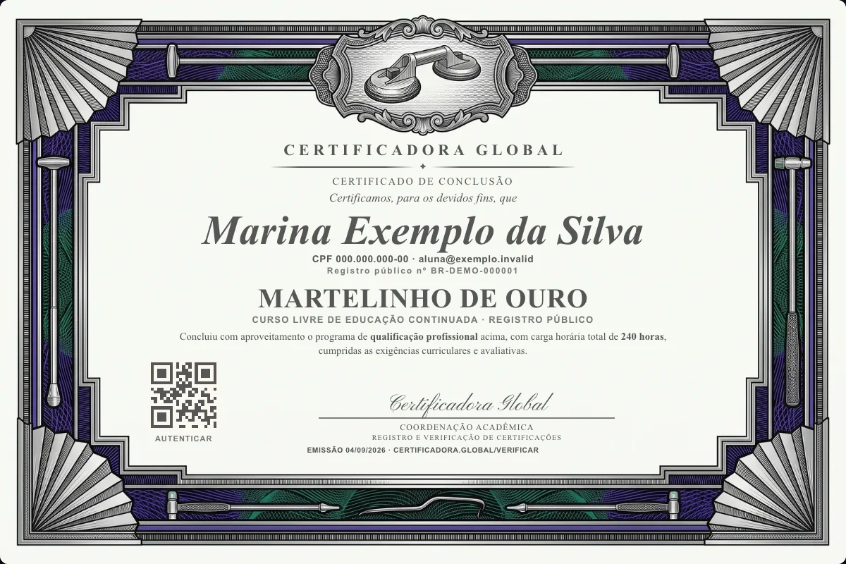 Capa do curso Martelinho de Ouro