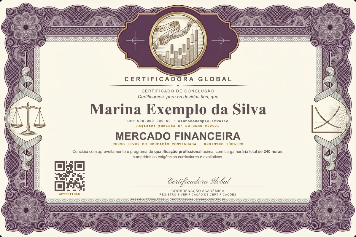 Capa do curso Mercado Financeira