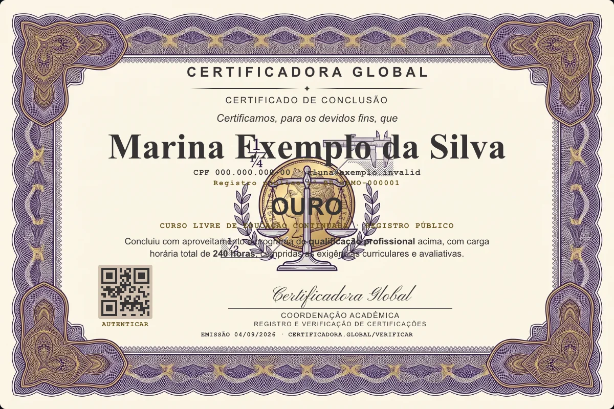 Capa do curso Ouro