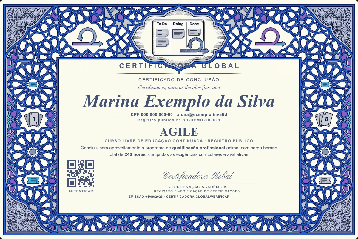 Capa do curso Agile