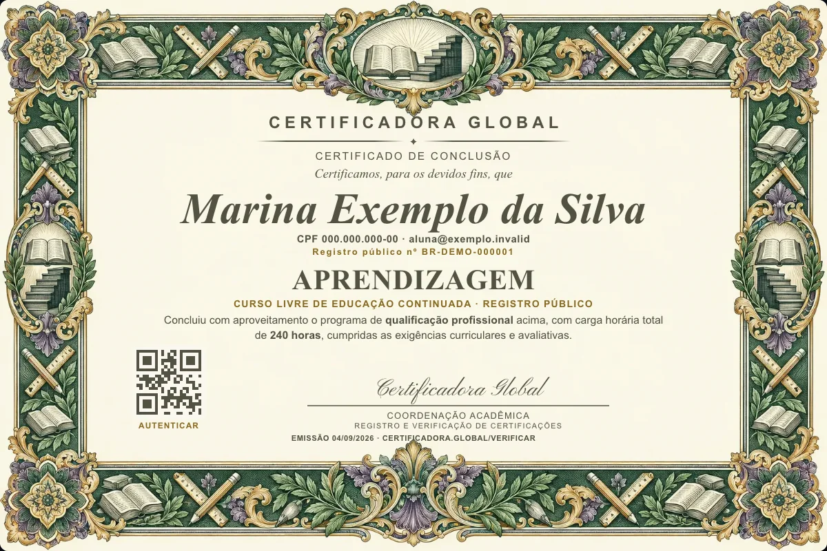 Capa do curso Aprendizagem
