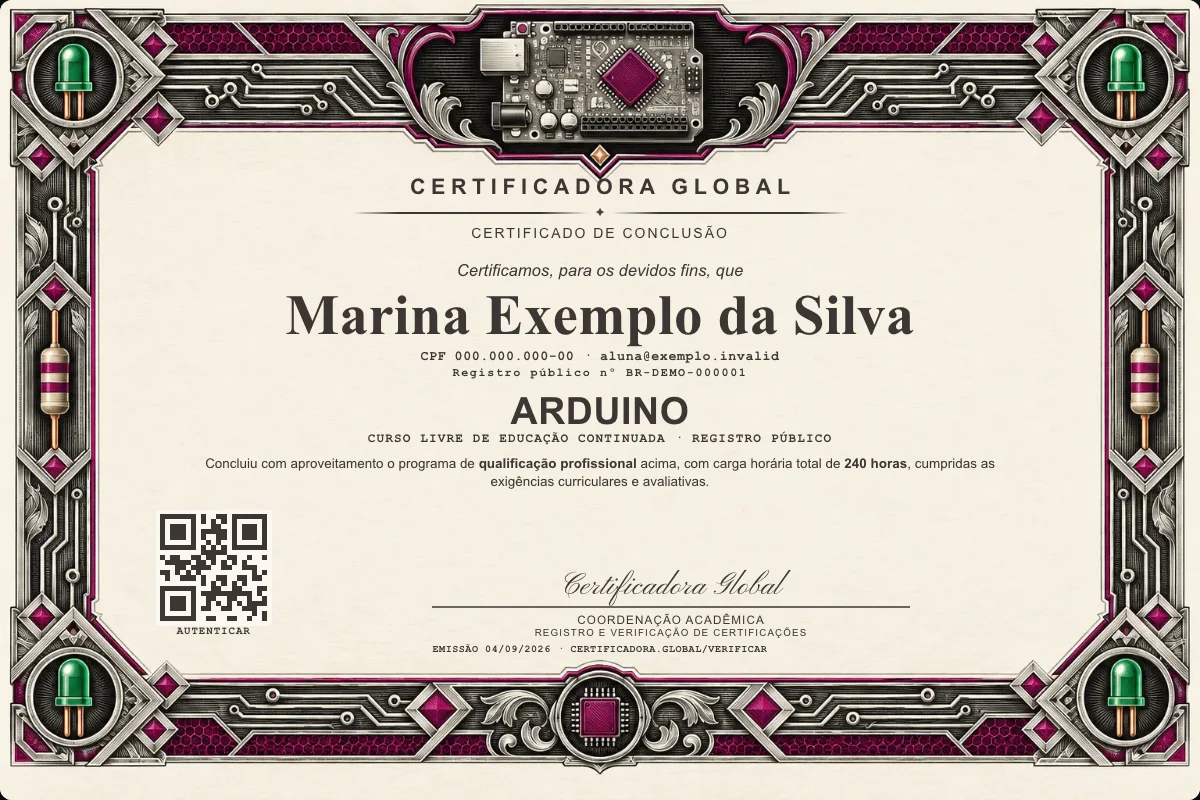Capa do curso Arduino
