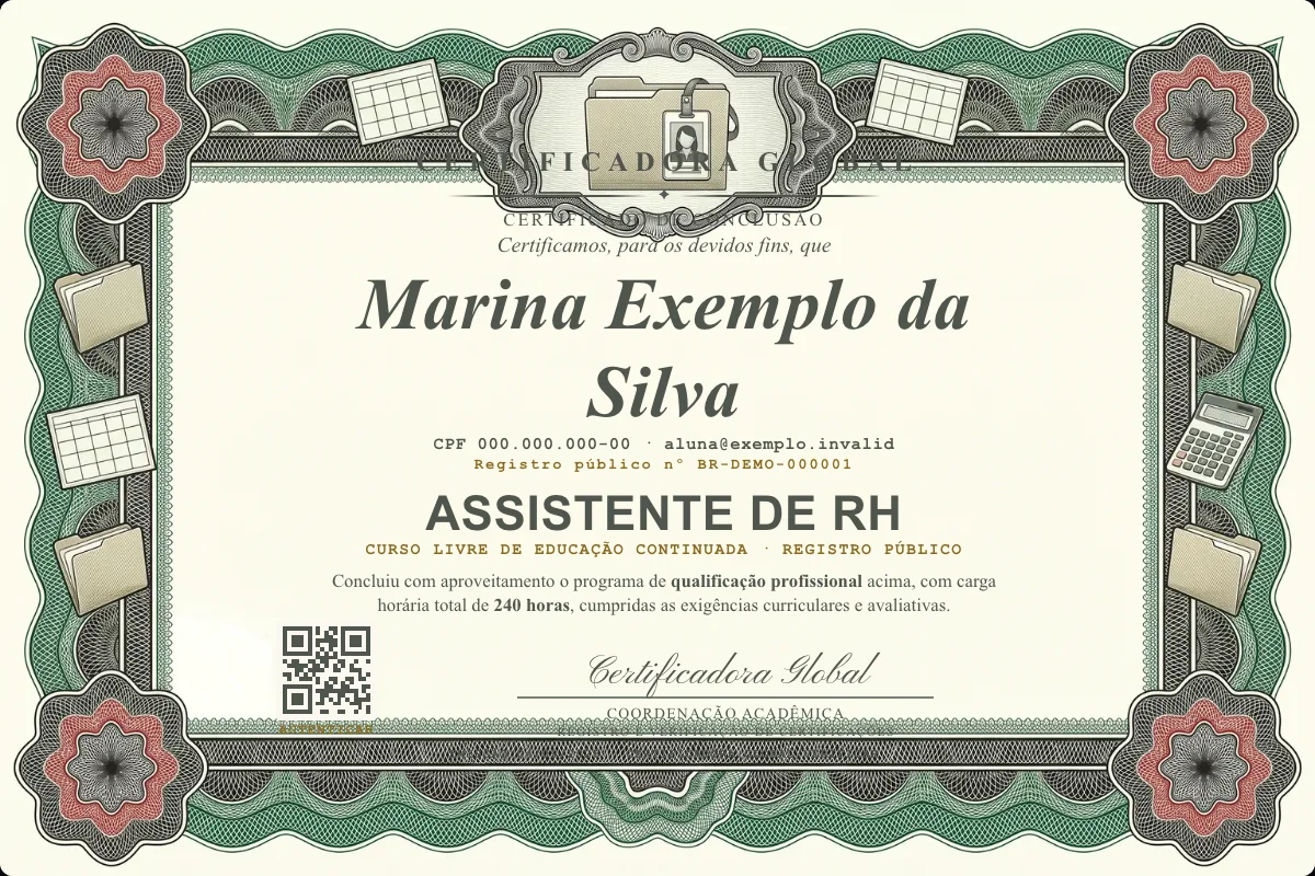 Capa do curso Assistente de RH