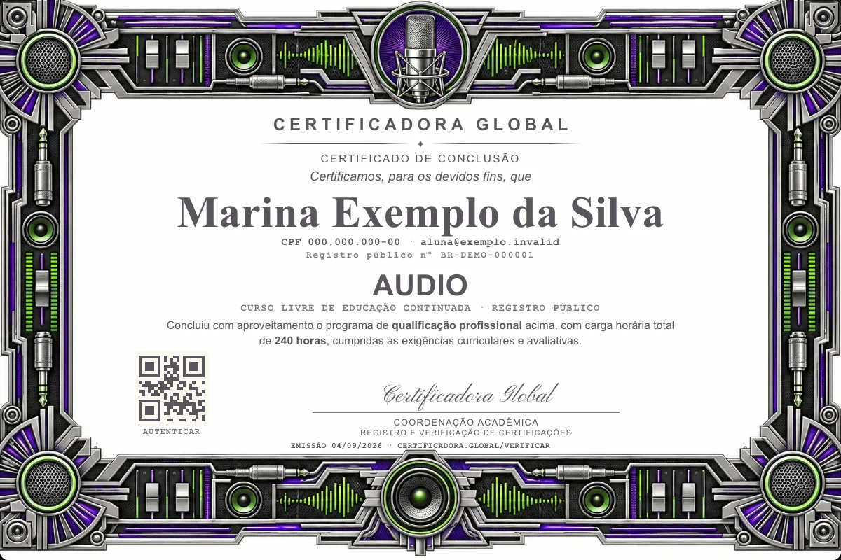 Capa do curso Audio