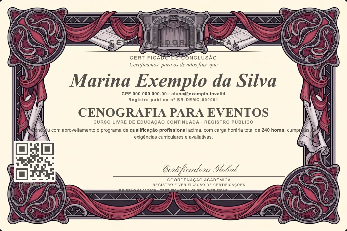 Capa do curso Cenografia para Eventos