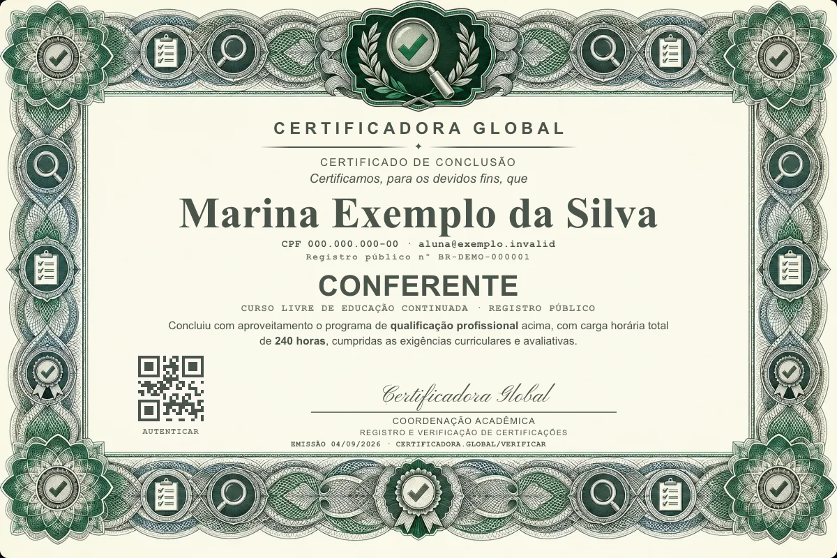 Capa do curso Conferente
