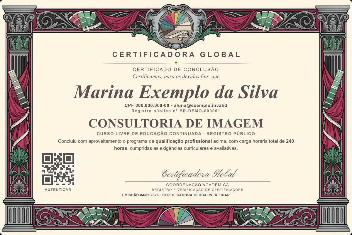 Capa do curso Consultoria de Imagem