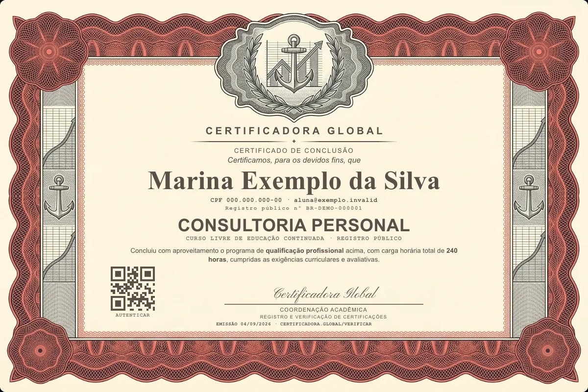 Capa do curso Consultoria Personal
