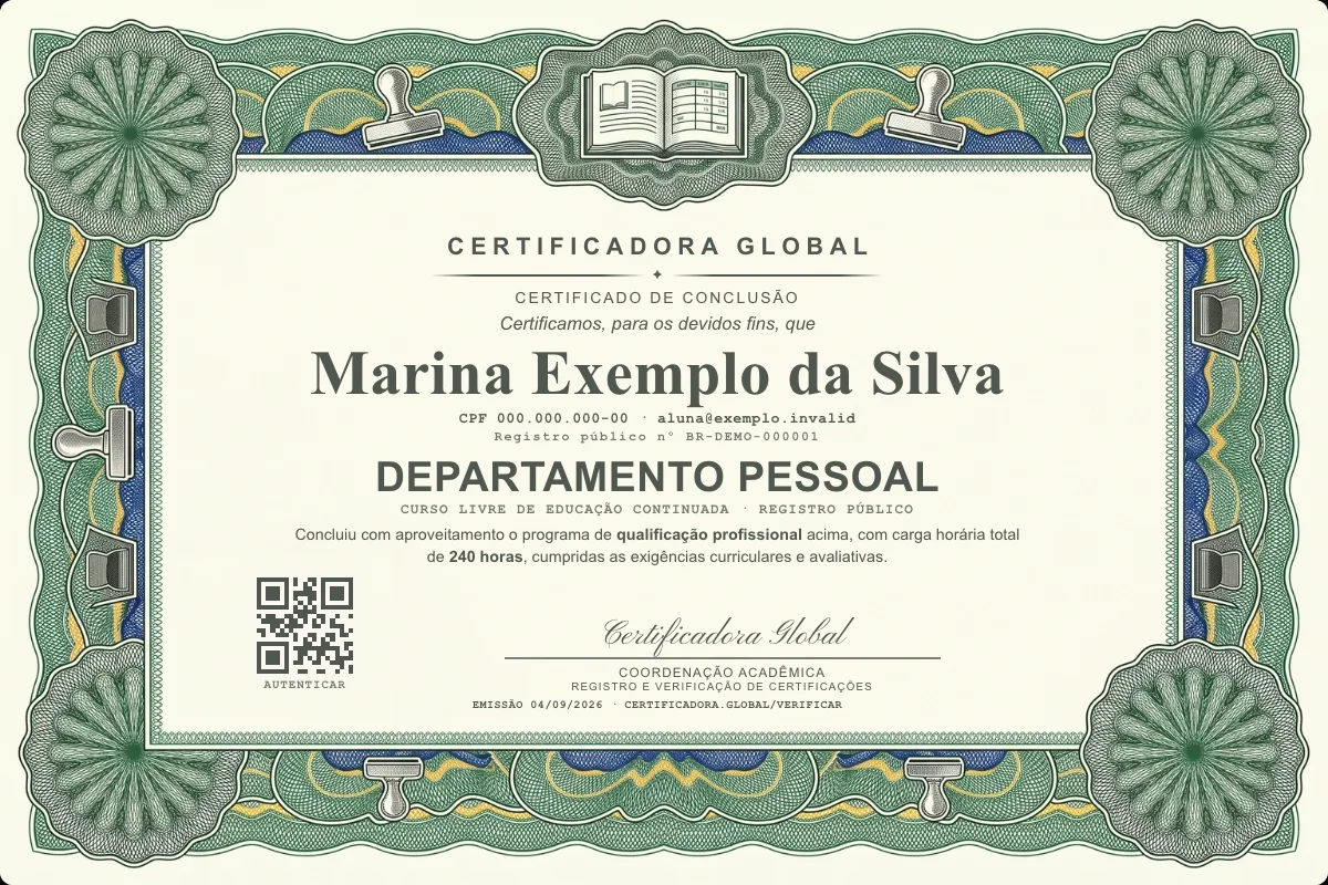 Capa do curso Departamento Pessoal