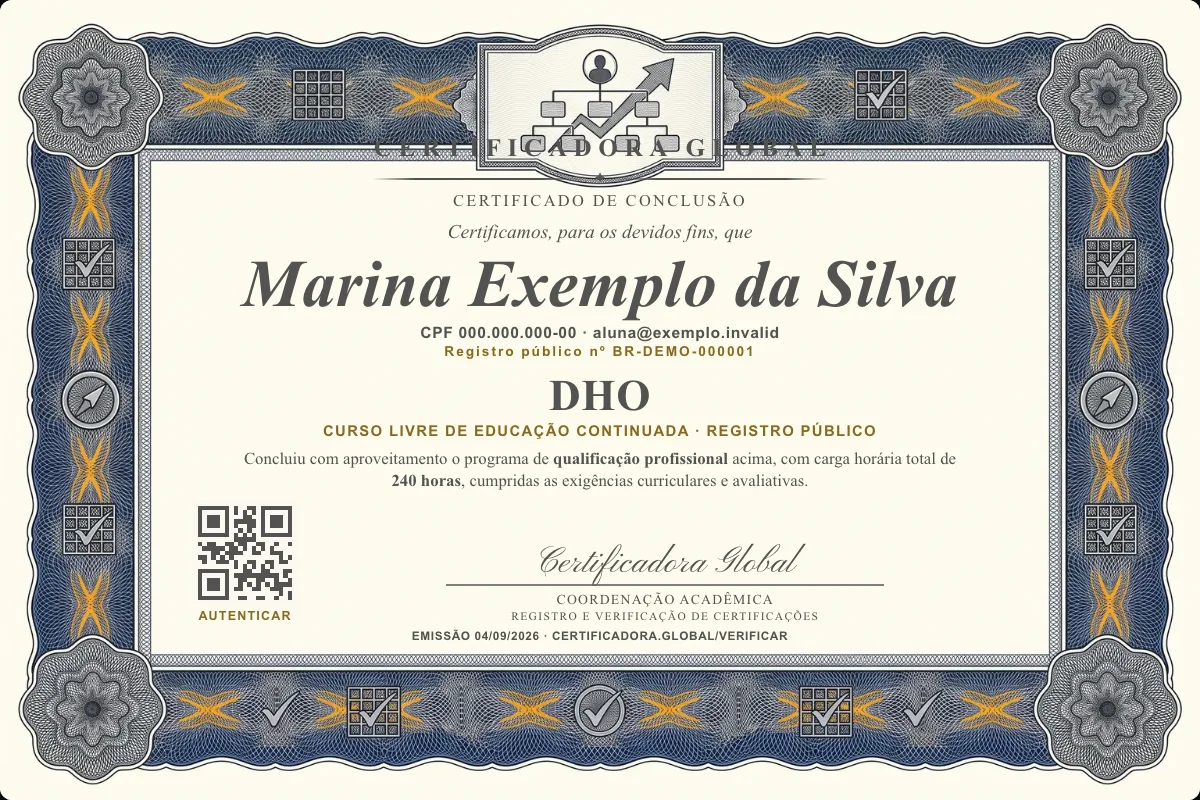 Capa do curso Dho
