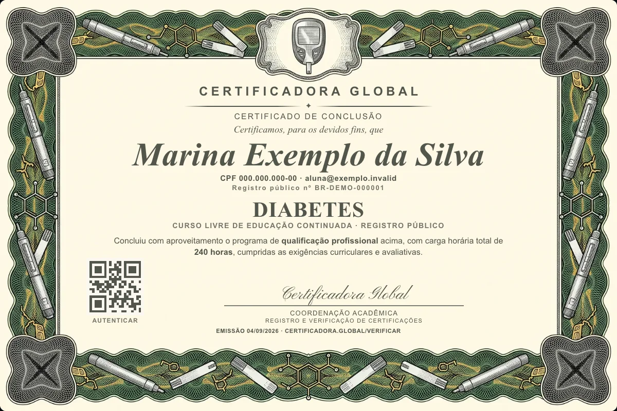 Capa do curso Diabetes