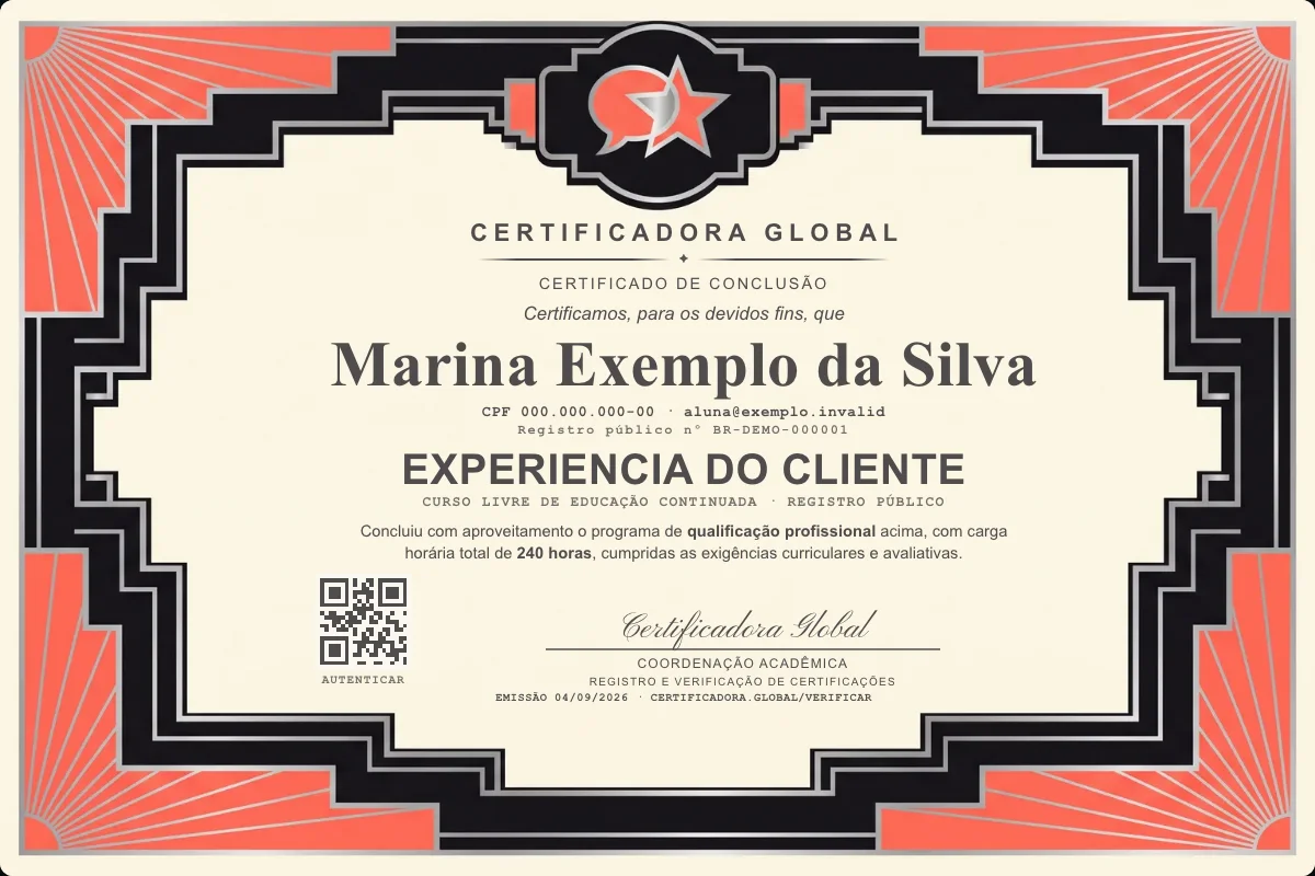 Capa do curso Experiencia do Cliente