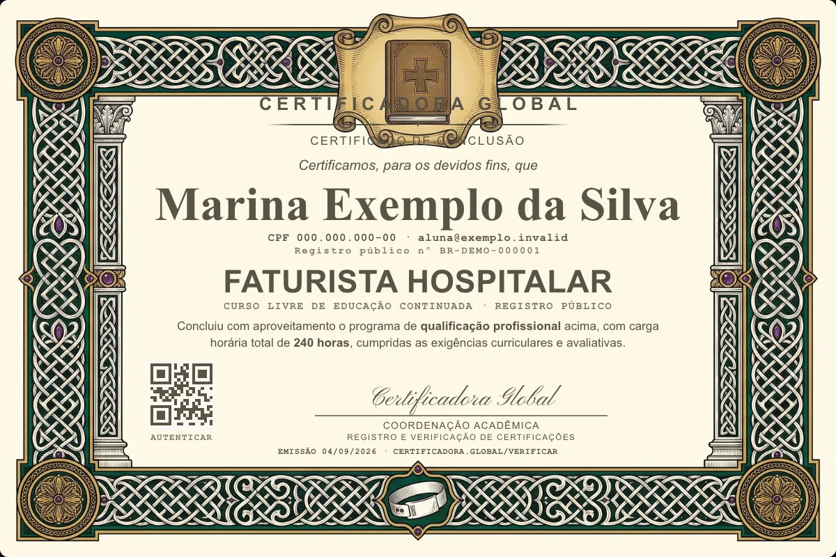 Capa do curso Faturista Hospitalar
