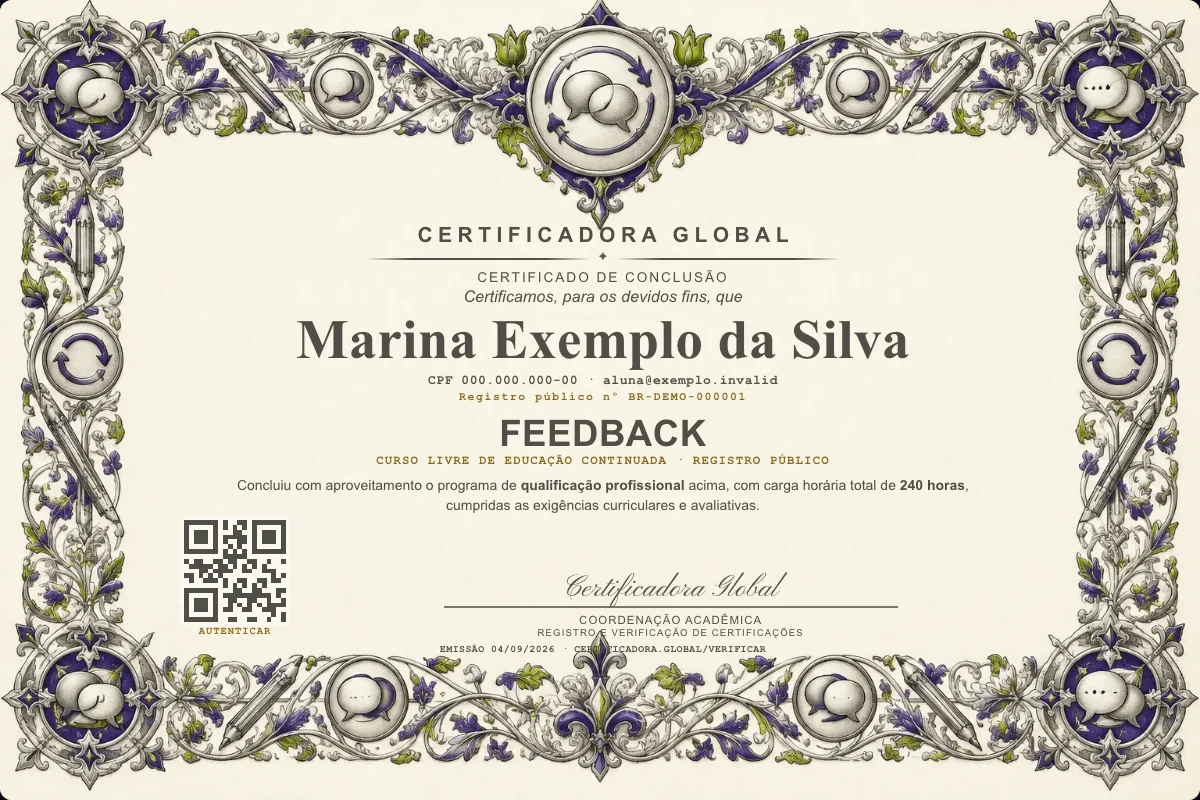 Capa do curso Feedback