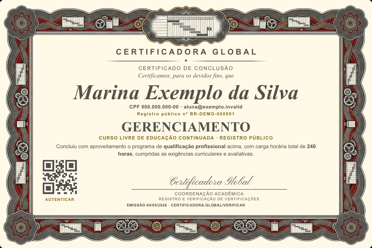 Capa do curso Gerenciamento