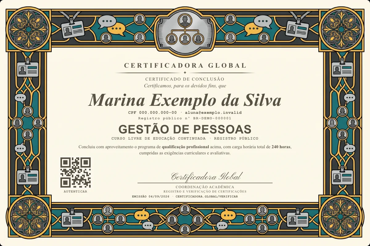 Capa do curso Gestão de Pessoas