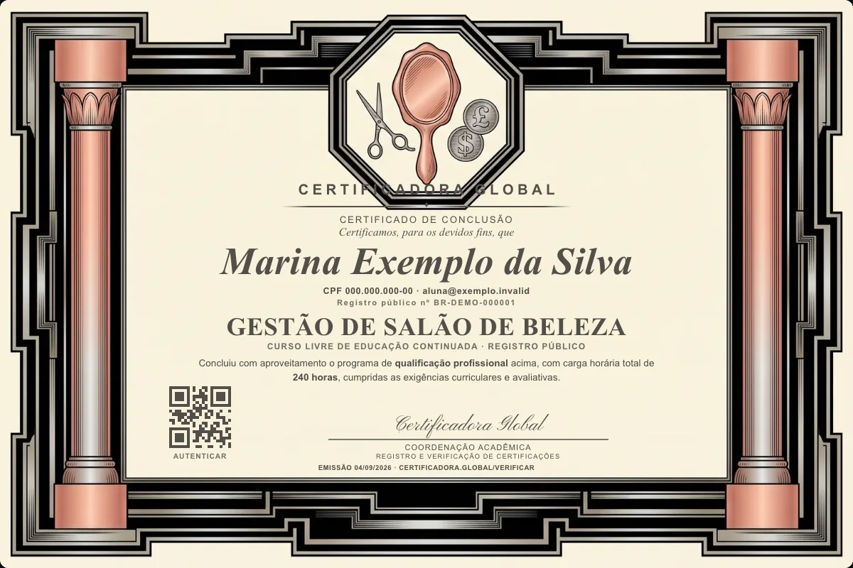 Capa do curso Gestão de Salão de Beleza
