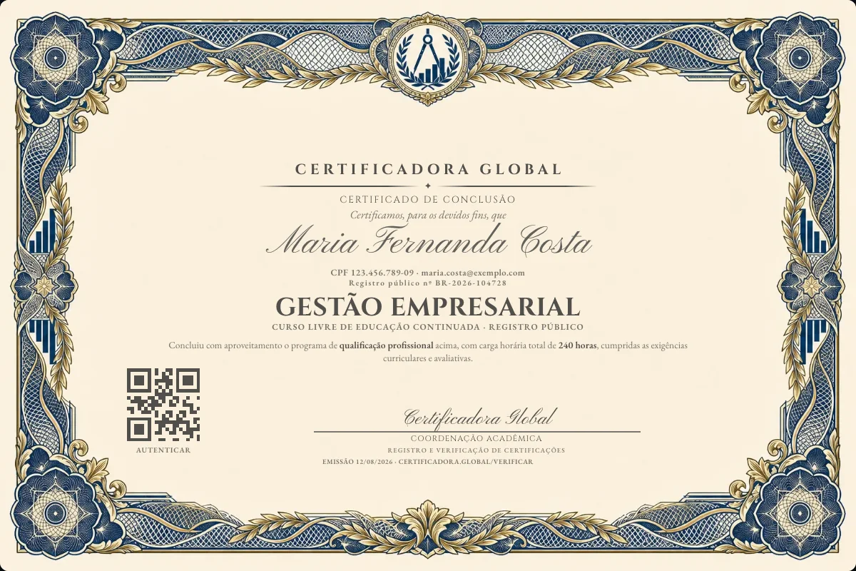 Capa do curso Gestão Empresarial