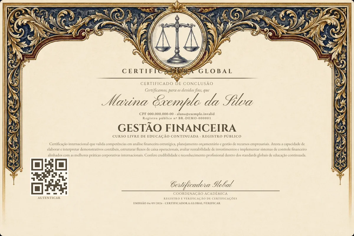 Capa do curso Gestão Financeira