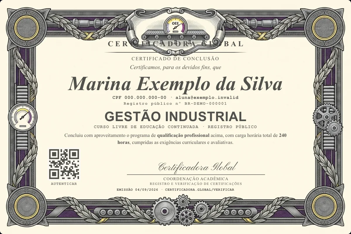 Capa do curso Gestão Industrial