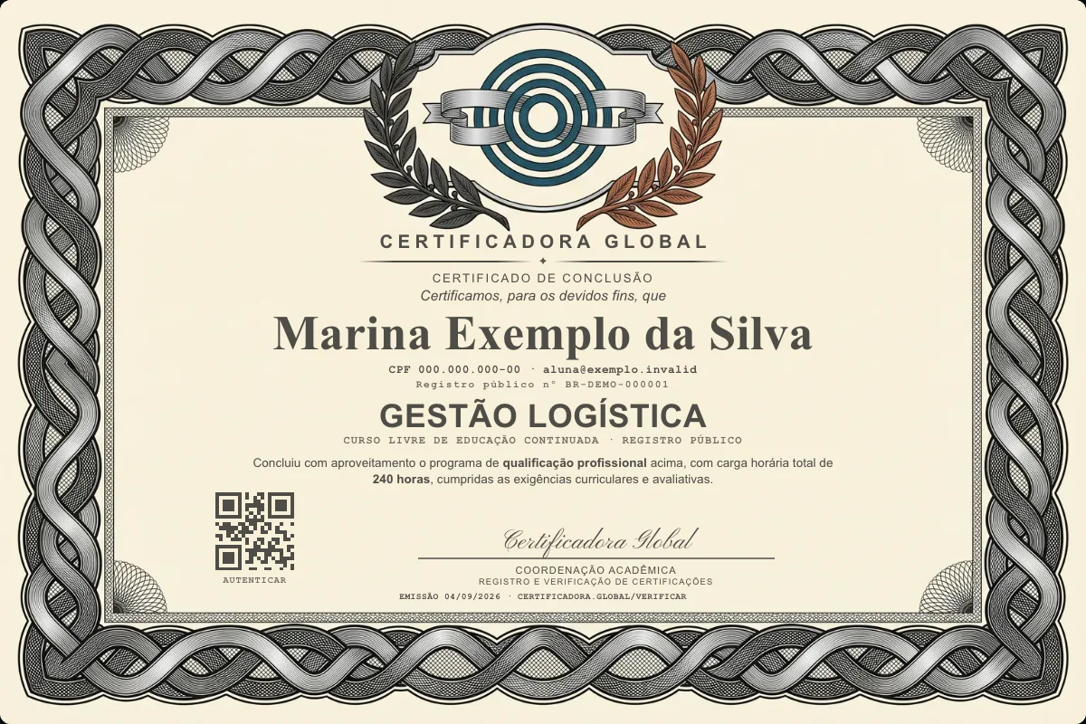 Capa do curso Gestão Logística