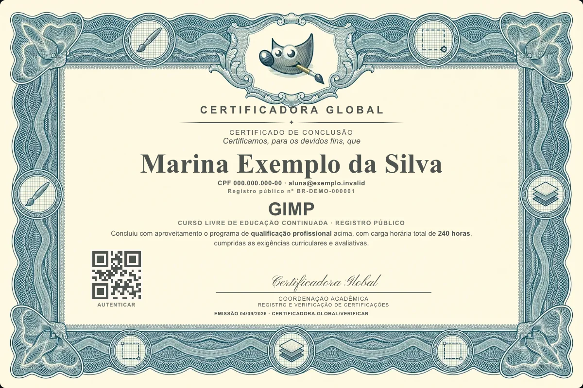 Capa do curso Gimp
