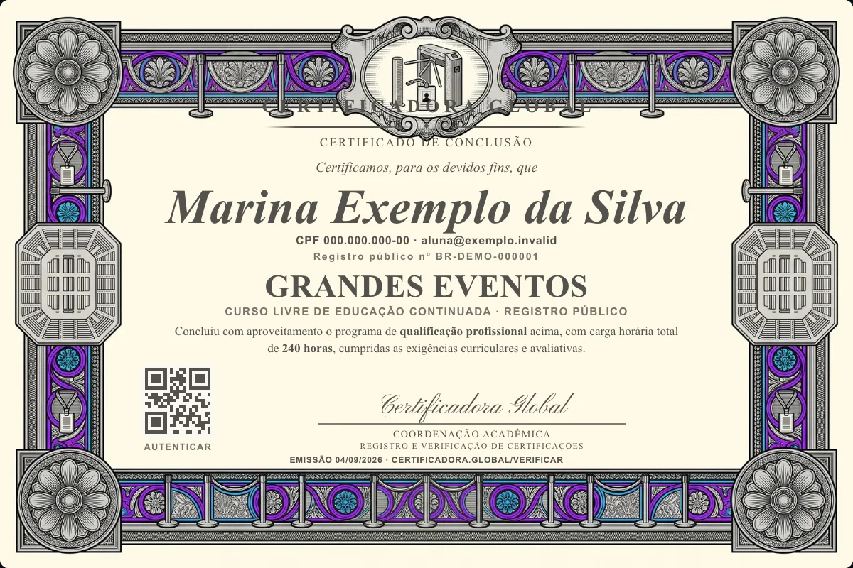 Capa do curso Grandes Eventos