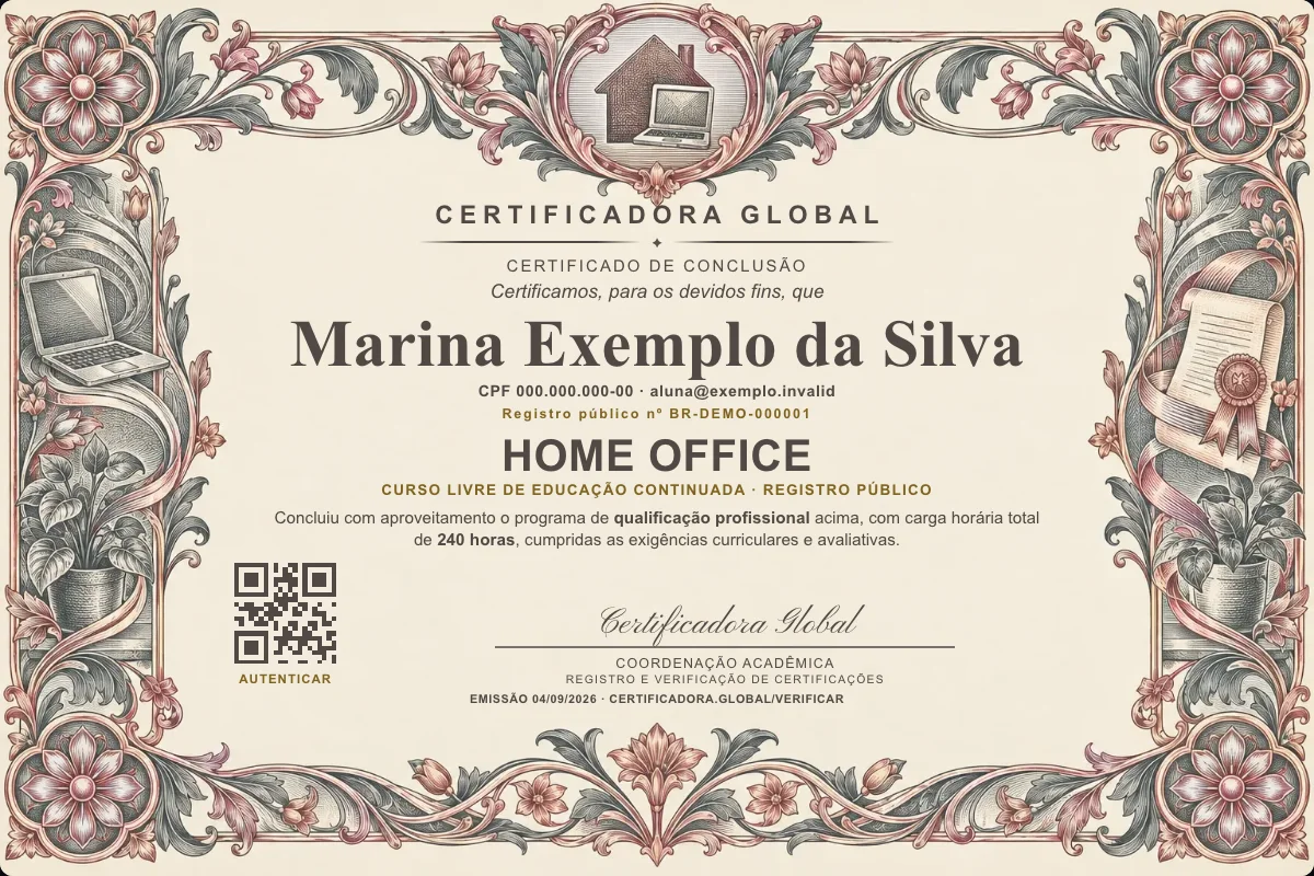 Capa do curso Home Office