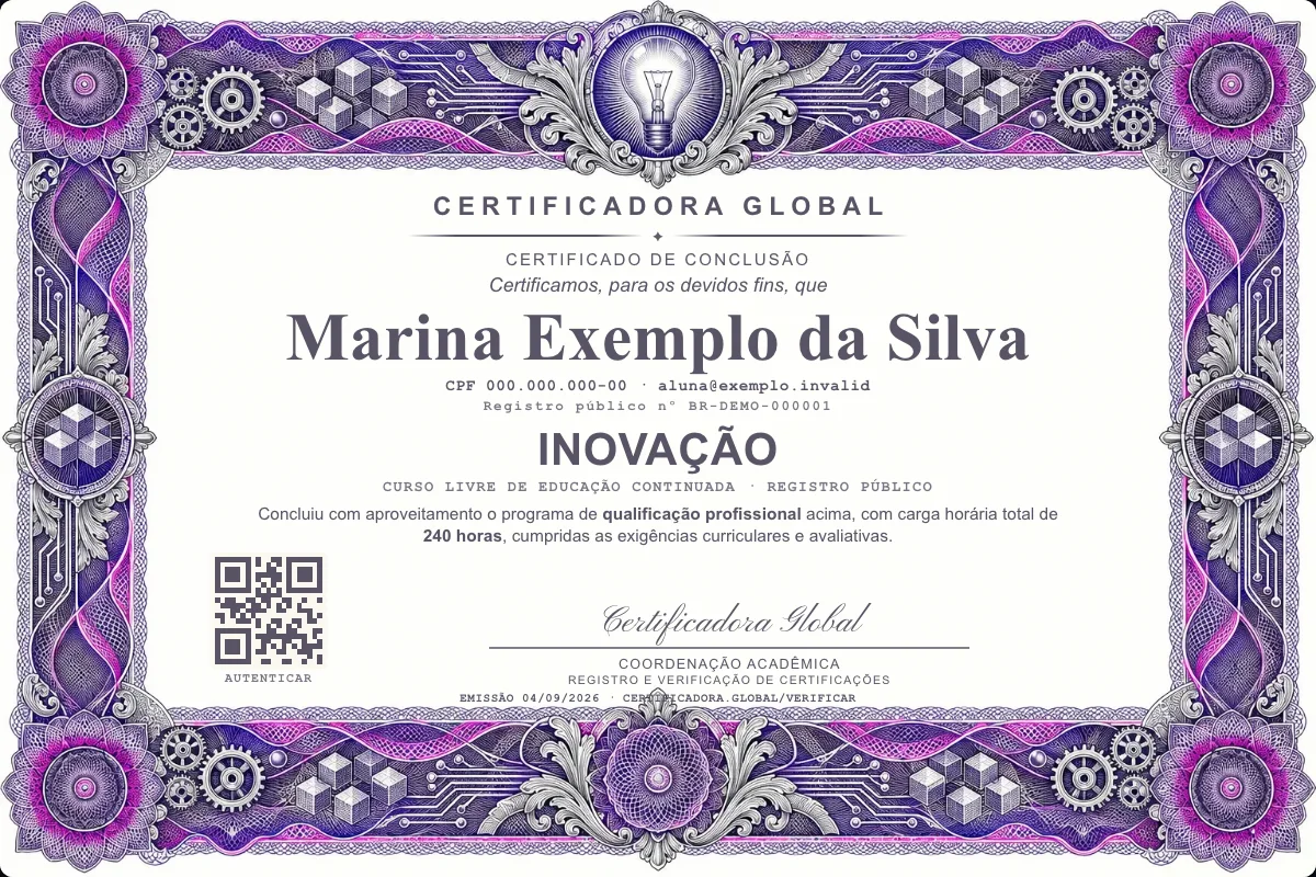Capa do curso Inovação