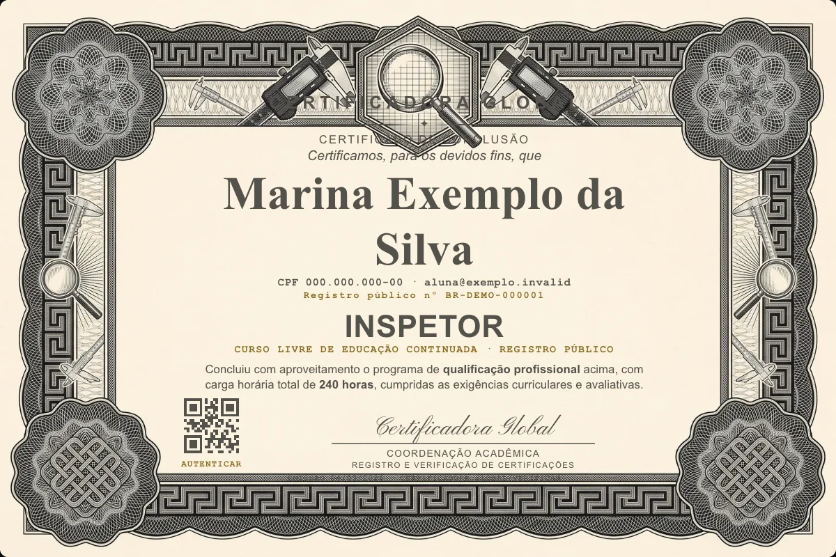 Capa do curso Inspetor