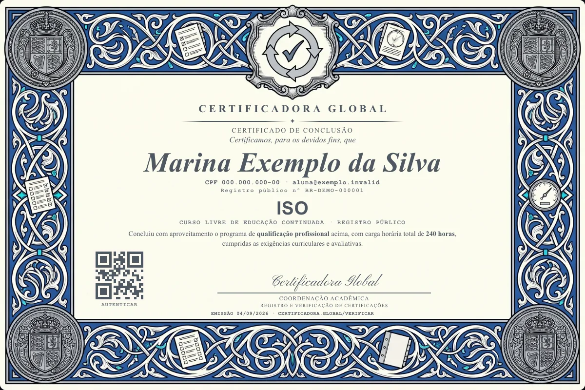 Capa do curso Iso