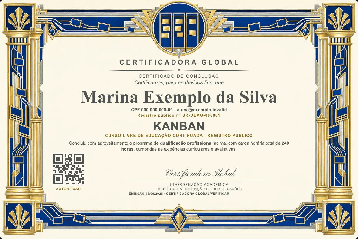 Capa do curso Kanban