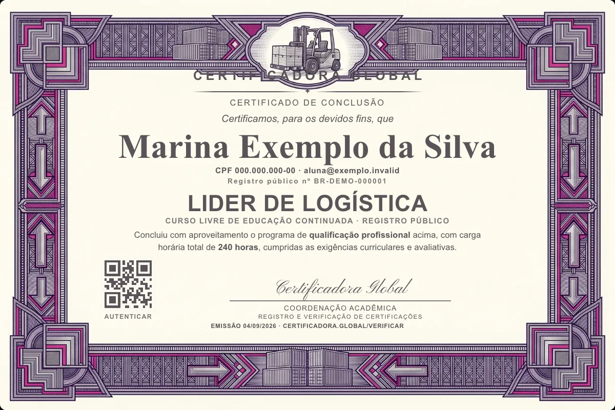 Capa do curso Lider de Logística