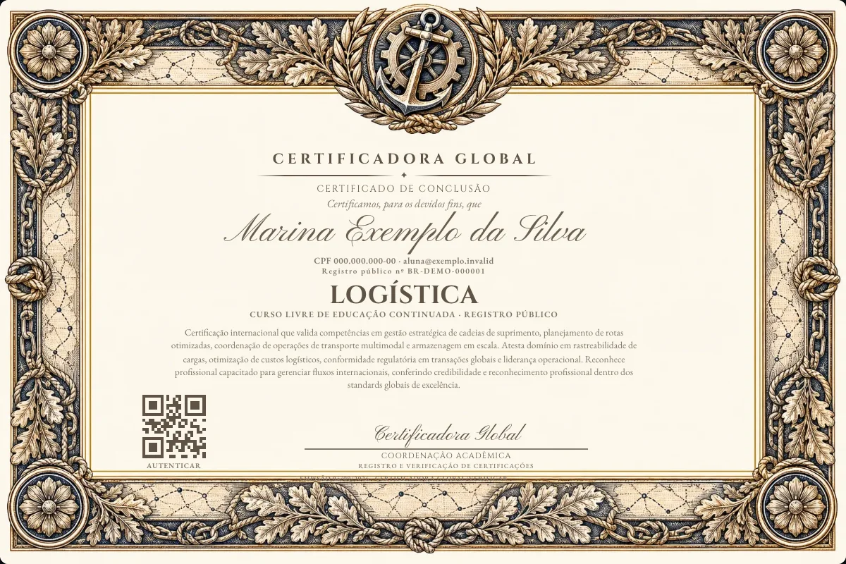 Capa do curso Logística