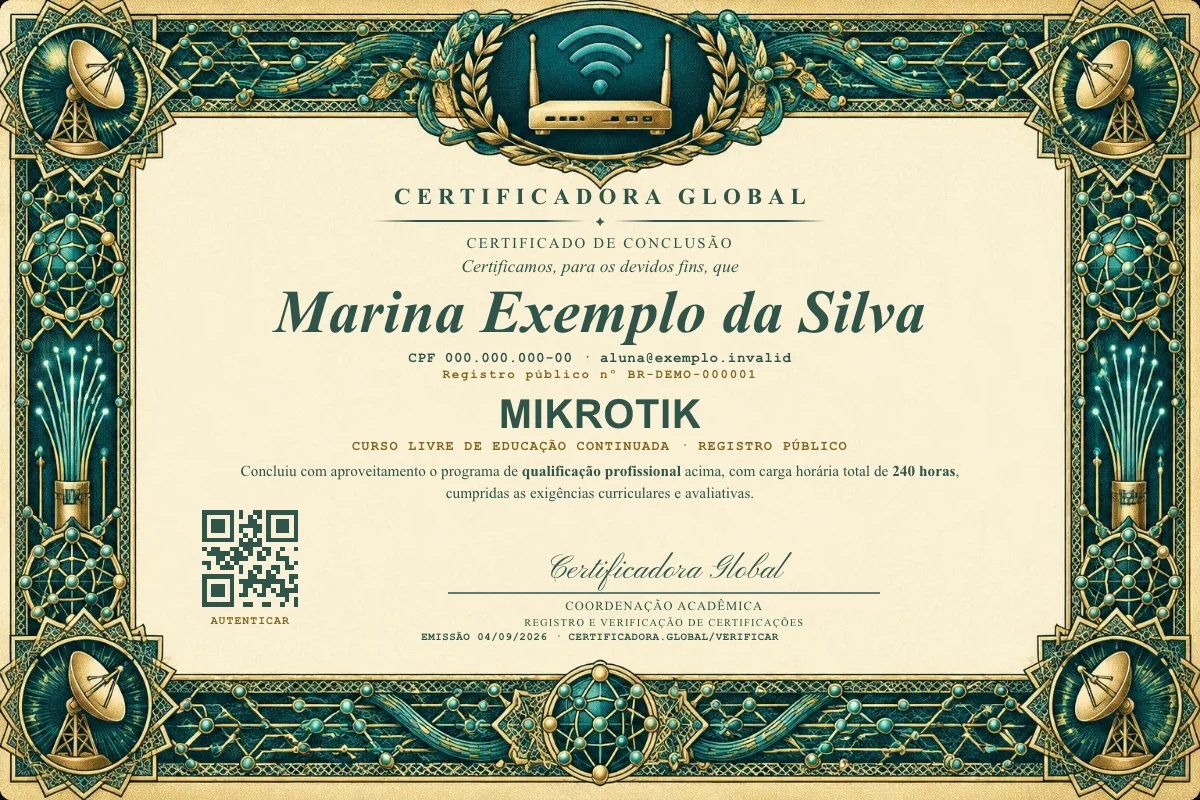 Capa do curso Mikrotik