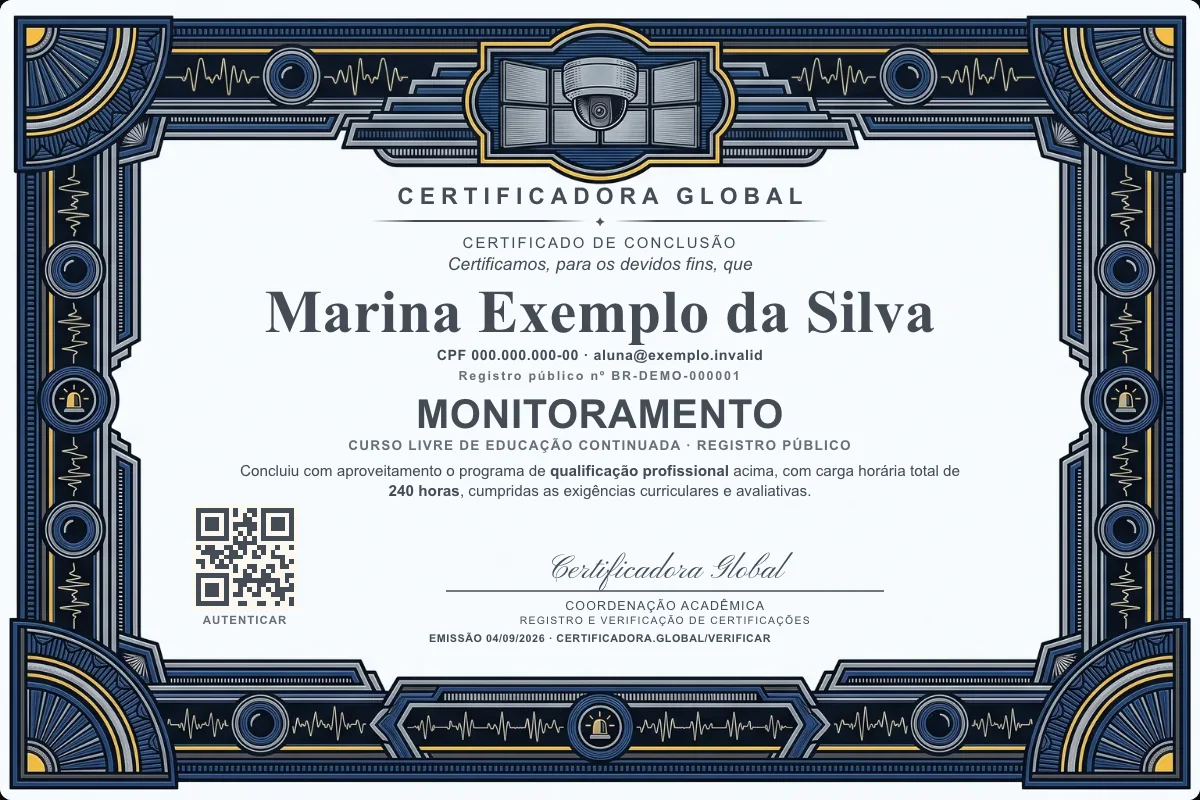 Capa do curso Monitoramento