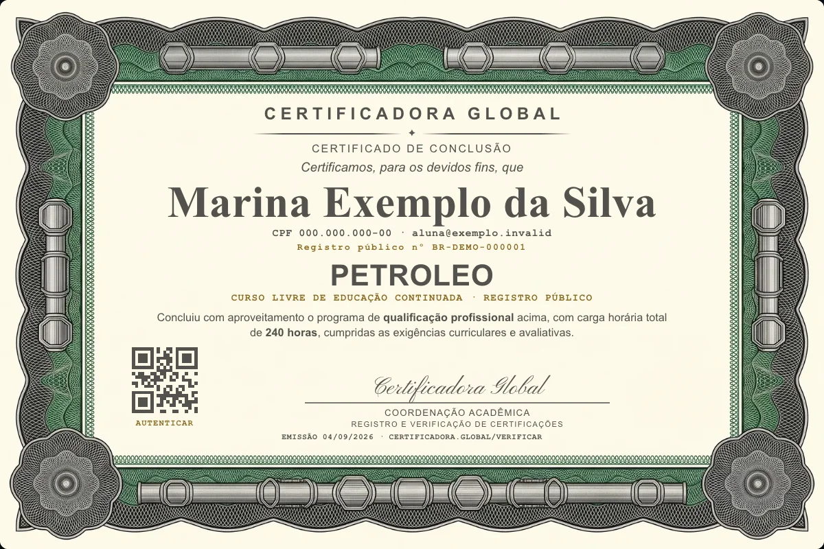 Capa do curso Petroleo