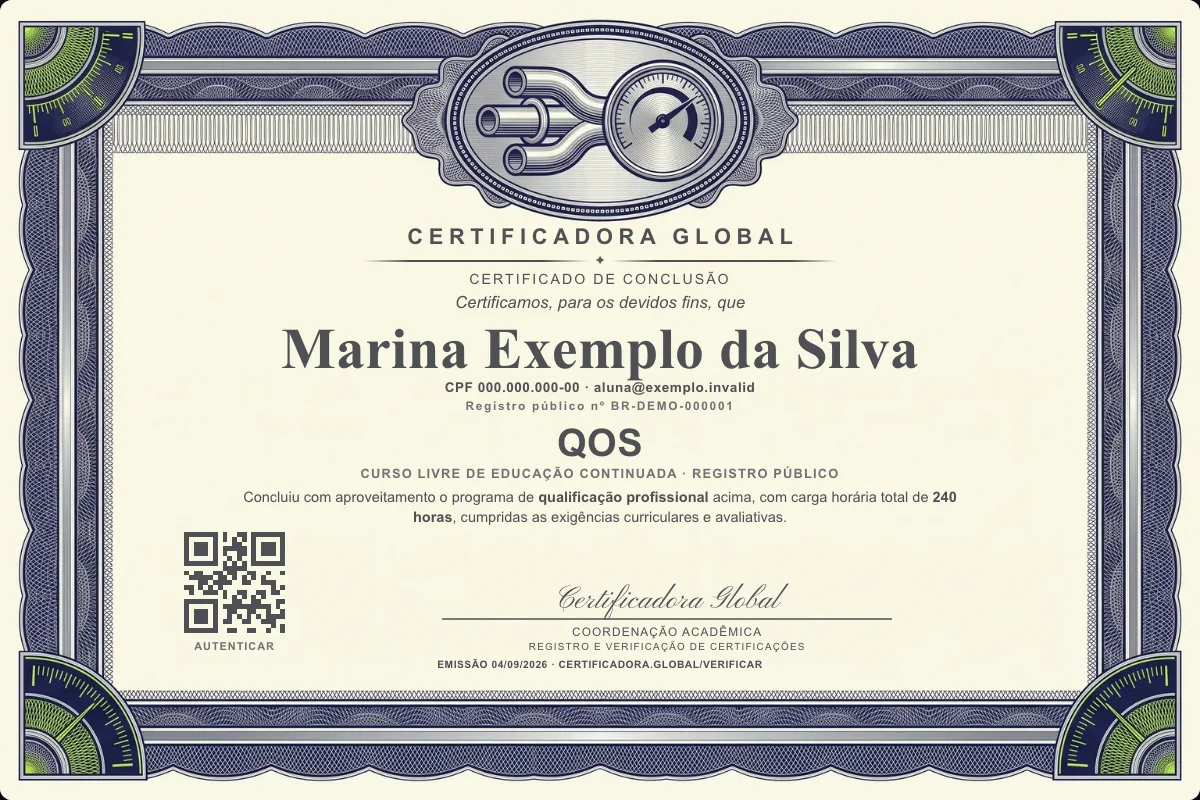 Capa do curso Qos