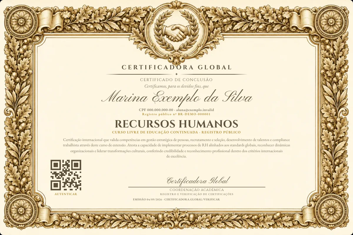 Capa do curso Recursos Humanos