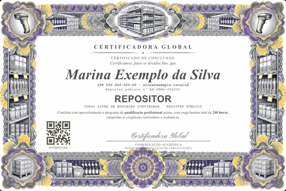Capa do curso Repositor