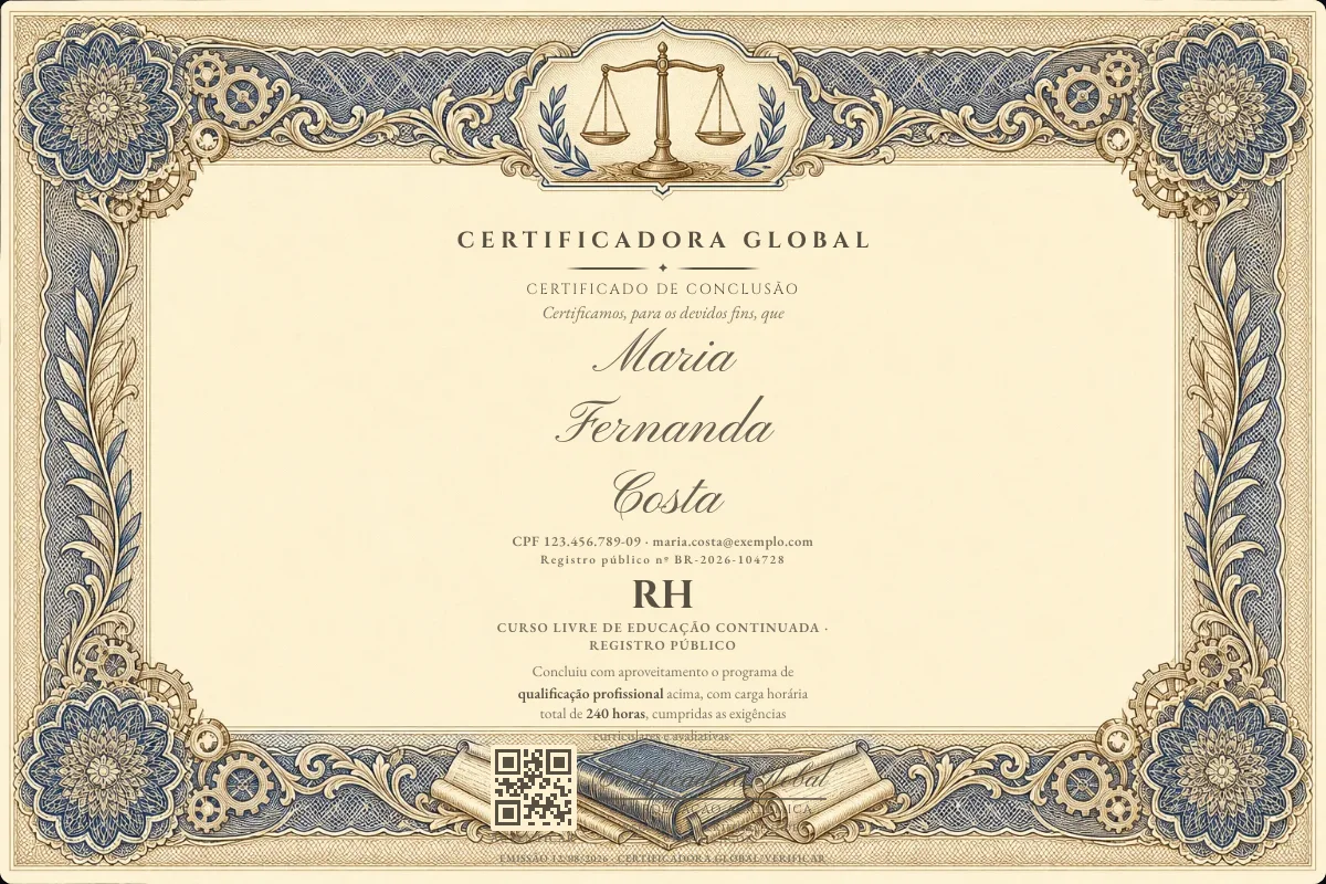 Capa do curso RH
