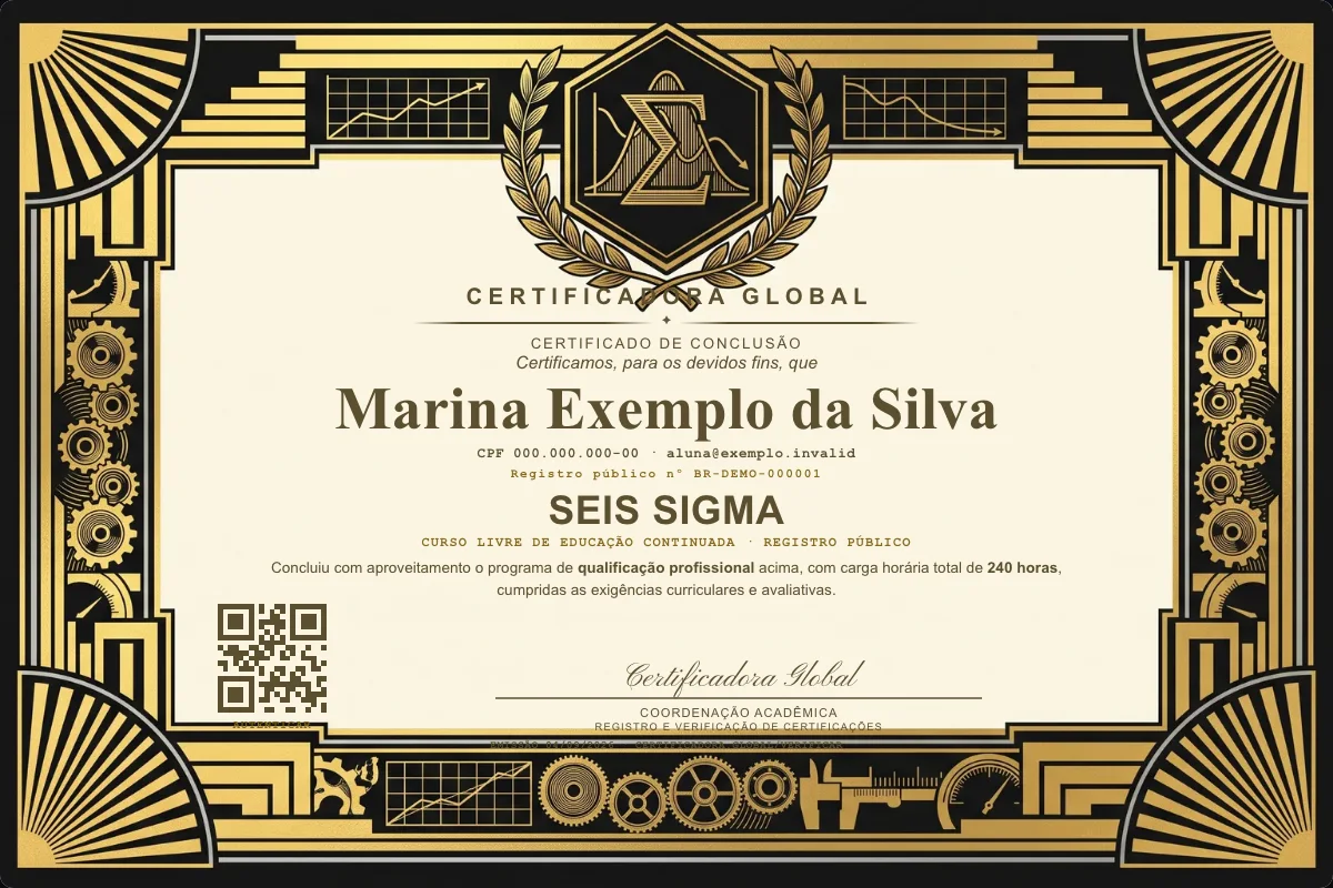 Capa do curso Seis Sigma