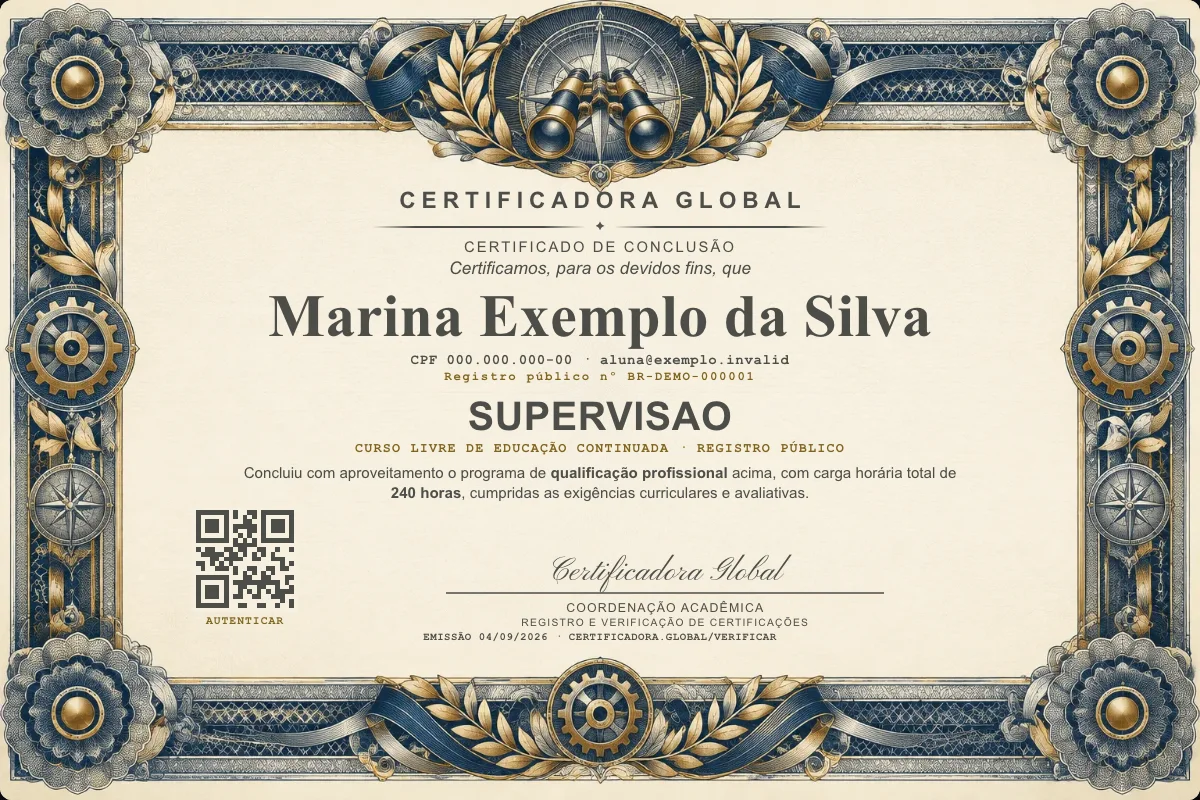 Capa do curso Supervisao