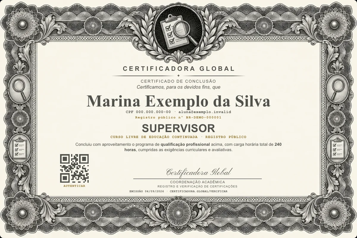 Capa do curso Supervisor