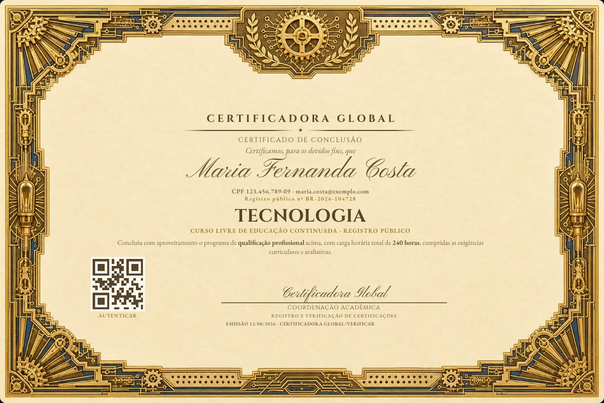 Capa do curso Tecnologia