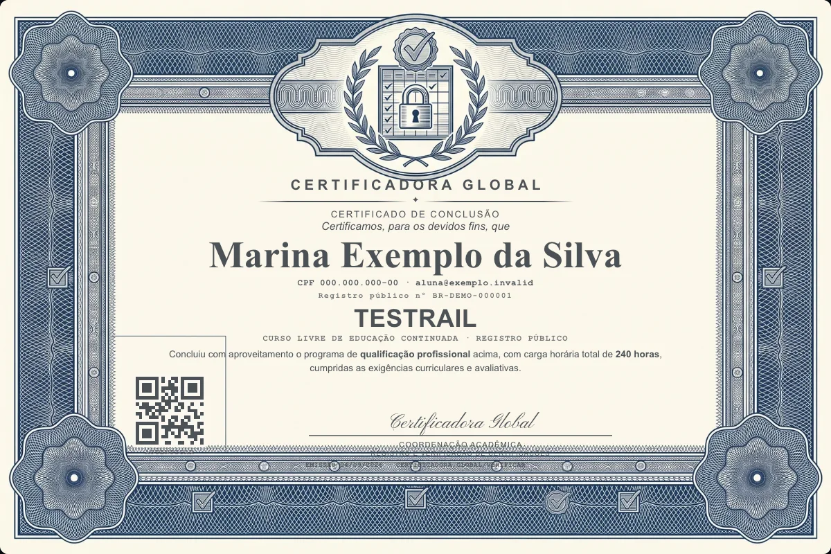 Capa do curso Testrail