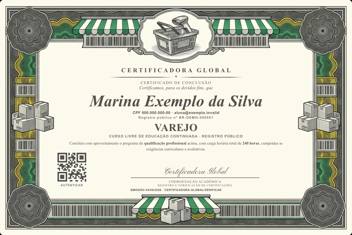 Capa do curso Varejo