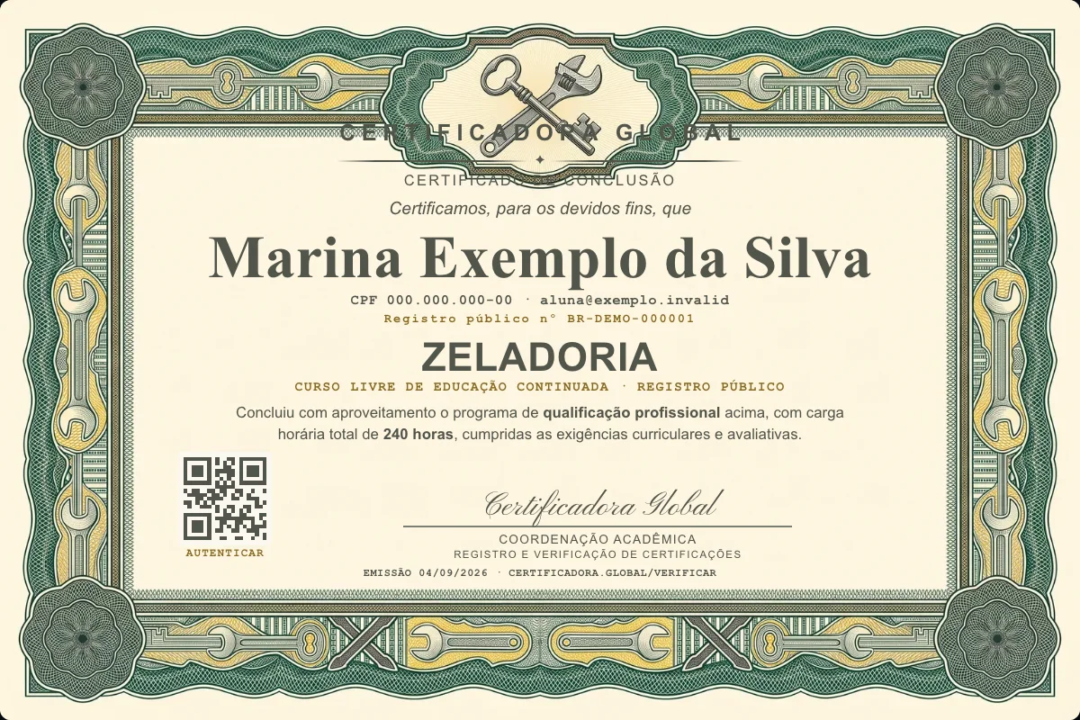 Capa do curso Zeladoria
