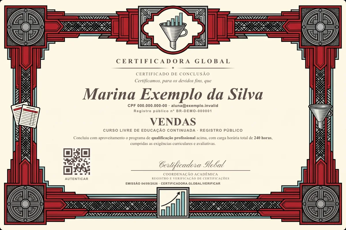 Capa do curso Vendas